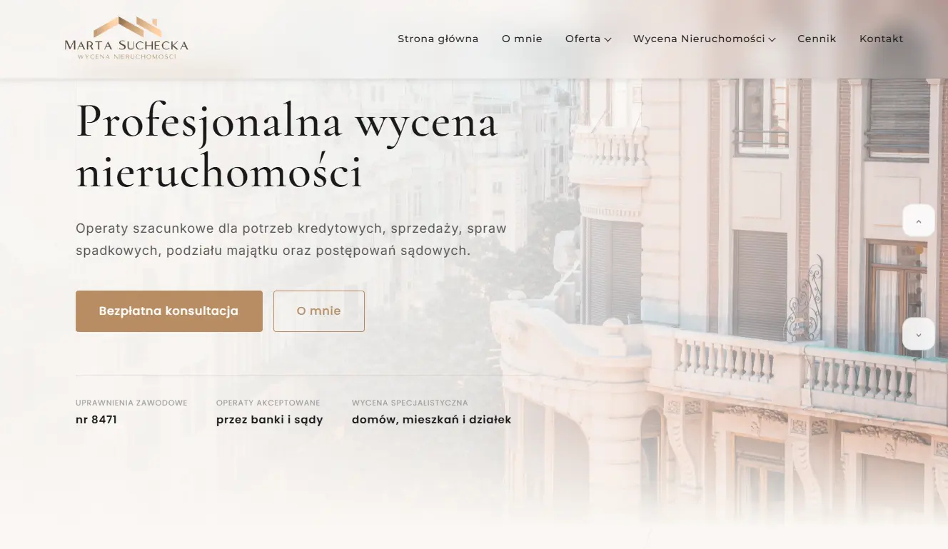 wyceny-suchecka.pl — nowy projekt